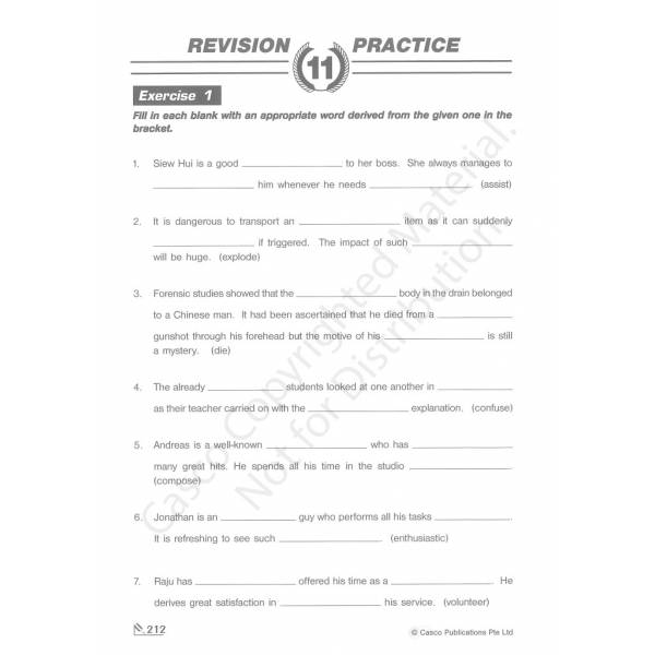 Secondary 1 English Vocabulary